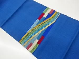 横段に抽象模様織出し名古屋帯